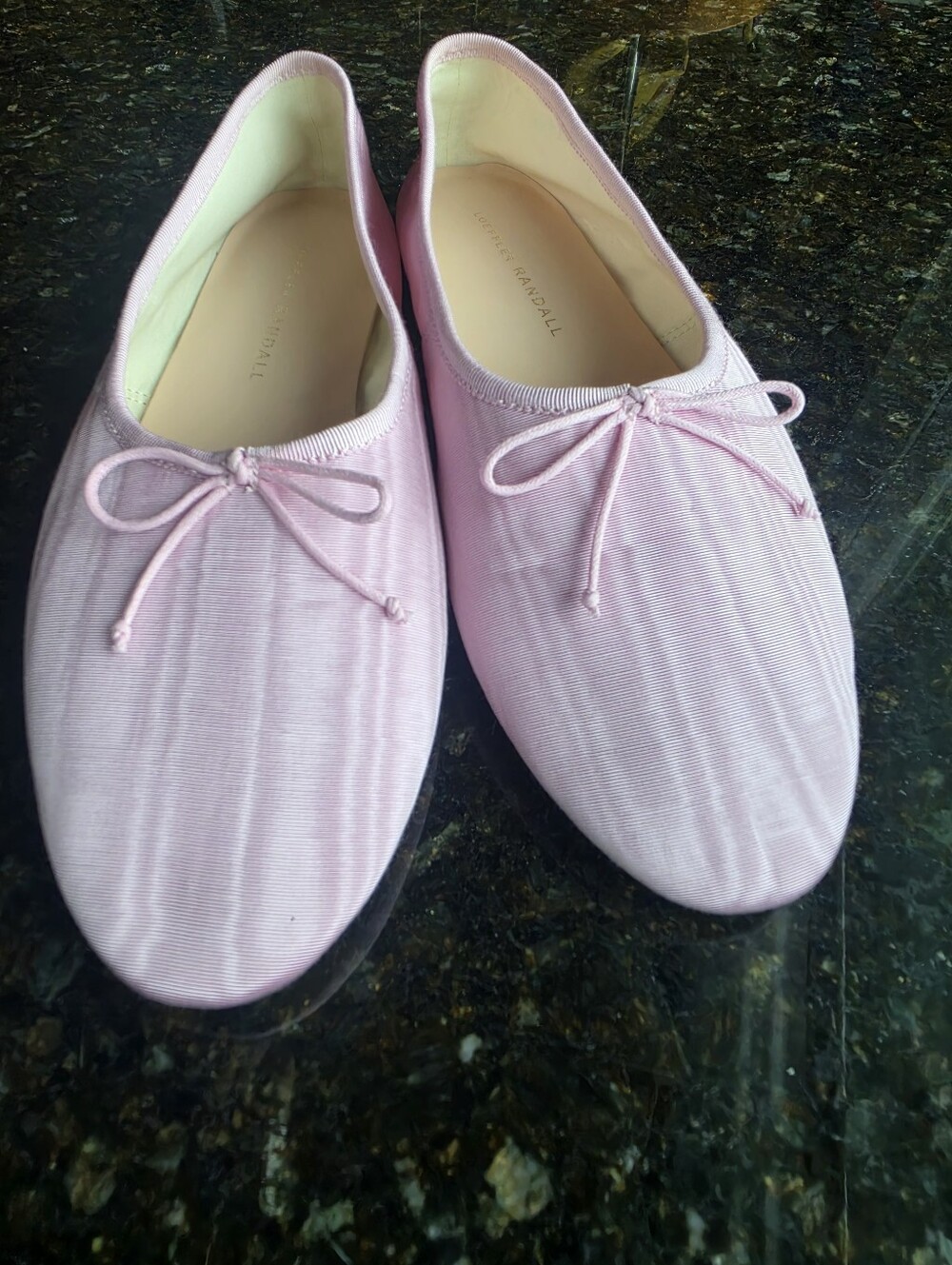 Loeffler Randall Landon Ballet Flat in Powder Pink Moiré Sz 7.5 - Picture 5 of 12